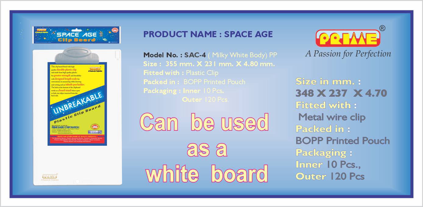SAC-4W Plastic Clipboard
