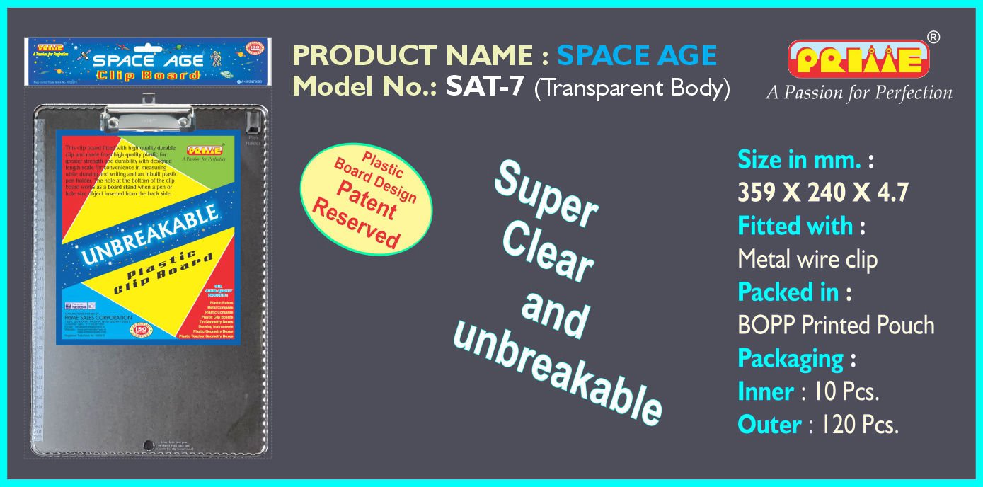 SAT-7 Plastic Clipboard