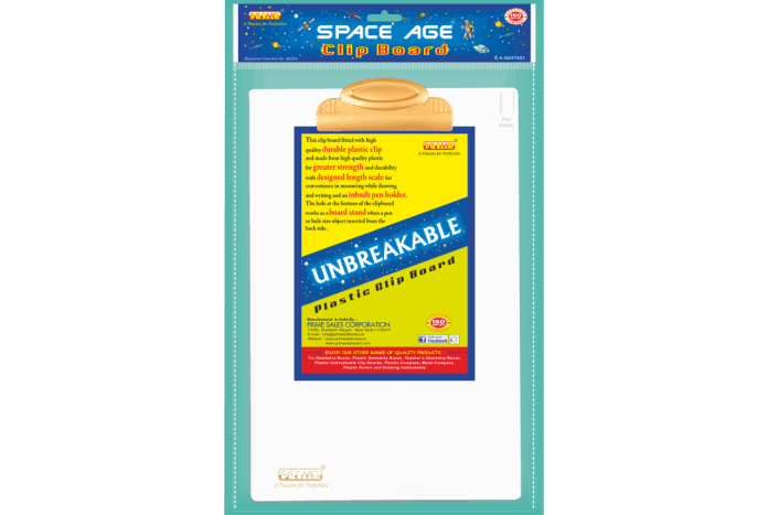 PRIME Sac-4W - Plastic Clipboard